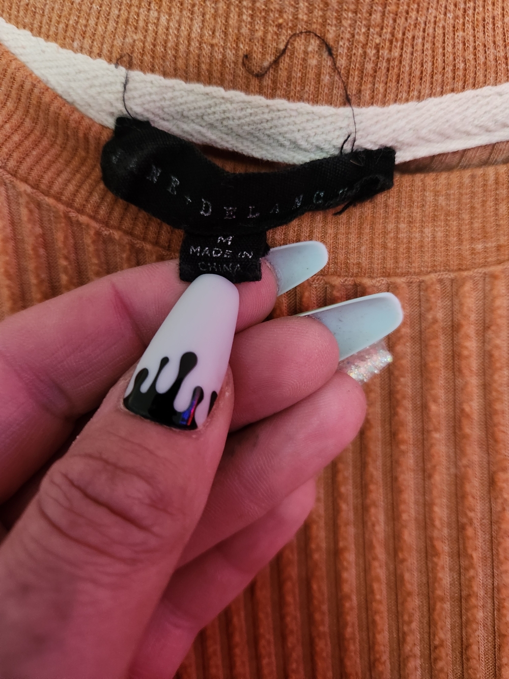 Jane and Delancey Ribbed Crewneck Sweater - Camel Brown - Picture 2 of 4